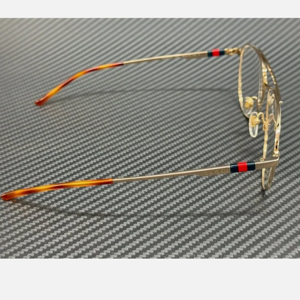 GUCCI Gold Men's 56 mm Large Eyeglasses - Picture 4 of 4